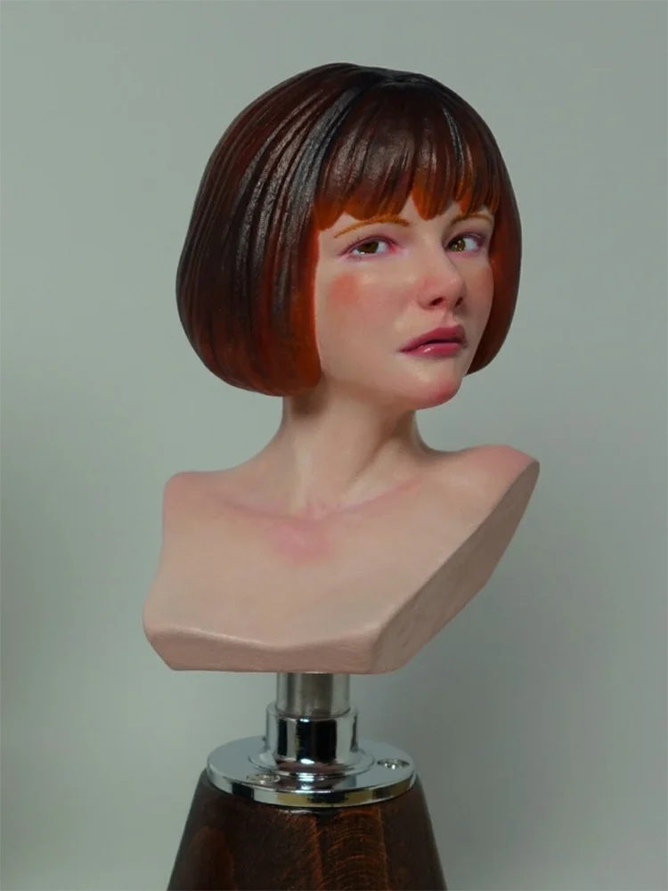 Unbemalter Bausatz 1/10 gut aussehende Mädchenbüste Soldatfigur Historische Figur Resin Kit
