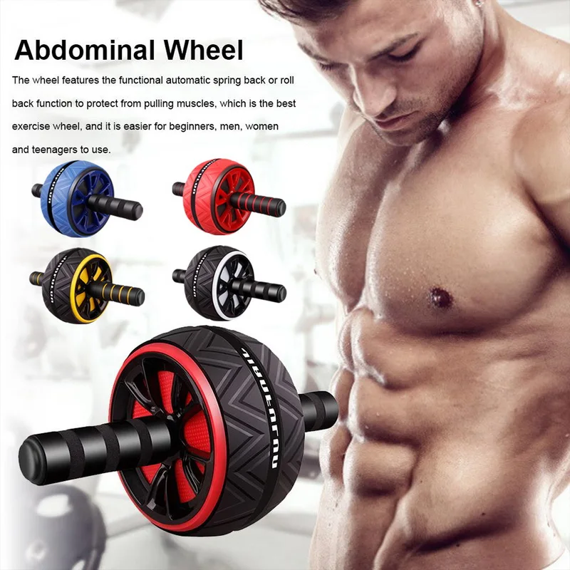 New Ab Roller No Noise Abdominal Wheel Ab Roller Stretch Trainer For Arm Waist Leg Exercise Gym Fitness Equipment
