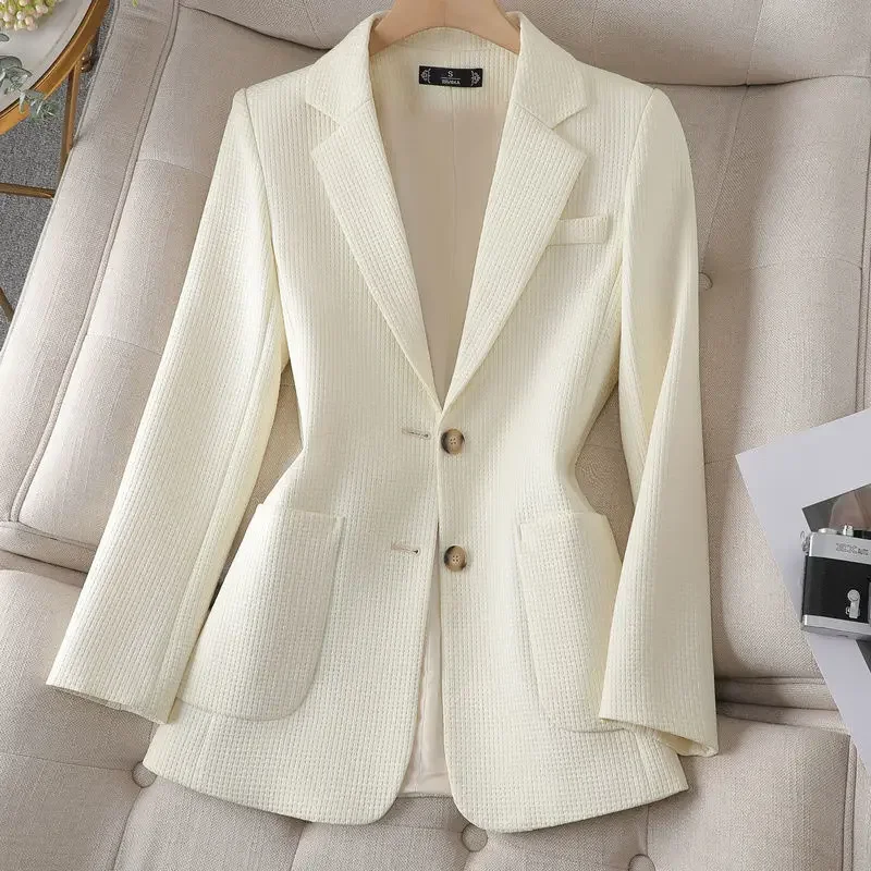 New Women Blazers Coats Suit Jackets Luxury Designer Women Clothing Slim Korean Fashion Long Sleeve Buttons High Quality