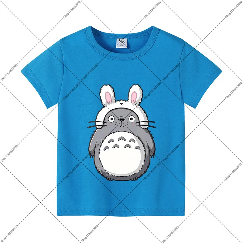 Cute Totoro Short Sleeve T-Shirt - Comfortable Anime Pattern Summer Fashion for Kids