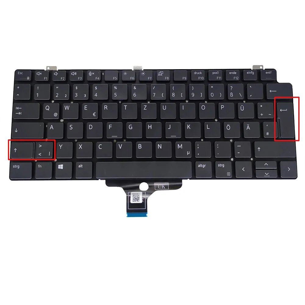 Tastiera Tedesca Per Dell Latitude 5420, 5420 2 In1, 7420, 7420 2 In 1, 7520 Senza Layout Gr Retroilluminato