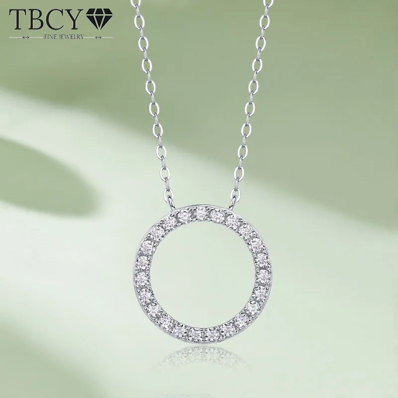 

TBCYD 0.46CT D Color VVS1 Moissanite Necklace Pendant For Women S925 Silver Round Brilliant Cut Diamond Neck Chain Party Jewelry