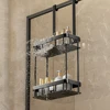 Over The Door Shower Caddy, Bathroom Storage Rack, Bathroom Hanging Shelf, Double Layer Shower Shelf, Bathroom Caddy Organizer 5