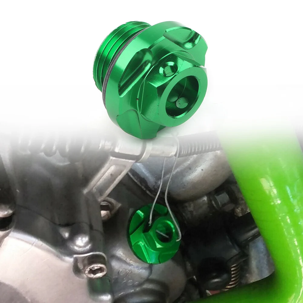 

Green Motorcycle Engine Oil Fill Plug Screw Cap for Kawasaki KX250 KX250F KLX450R KX450F