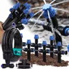 1/4" Garden Irrigation Watering Kit 8-hole Dripper with Stake Adjustable Sprinkler 6mm Quick Push Slip Lock Outdoor Drip Sprayer 1