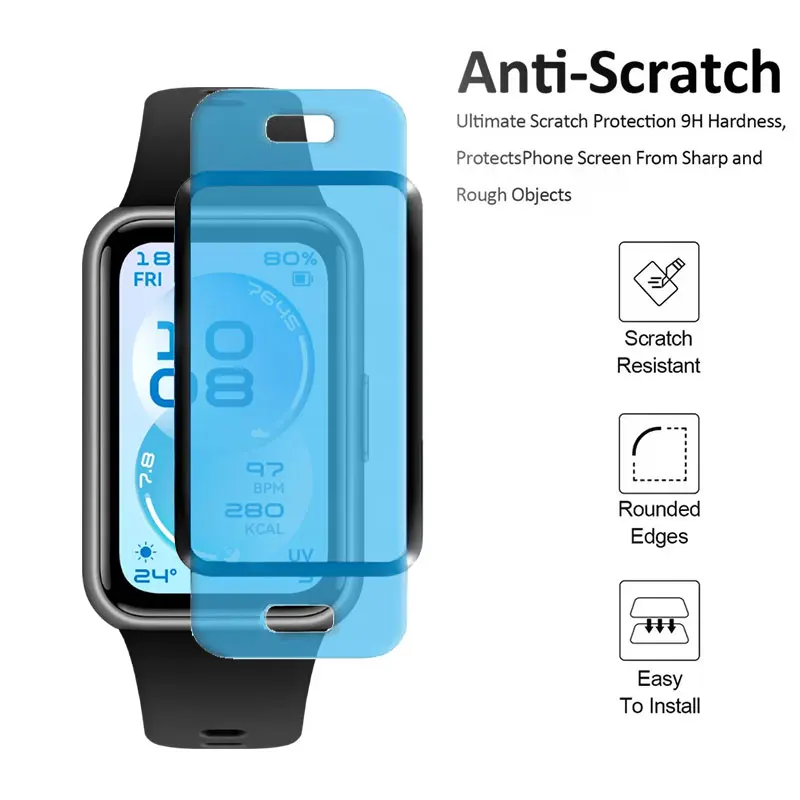 화웨이 밴드 11Pro 스크린 프로텍터용 간편 설치 키트 화웨이 밴드 11/11Pro 필름 풀 커버 HD 스마트 워치 필름 액세서리