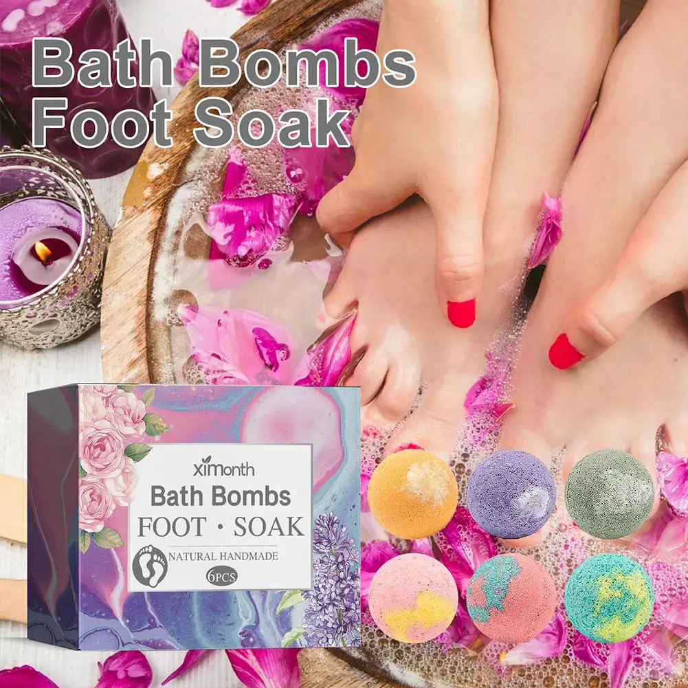 Sdotter 12Pcs Herbal Essential Oil Bubble Bath Ball Gift Spa Ball Foot Natural Handmad Bath Organic Mini Bath Bombs Bathing X6H2 2