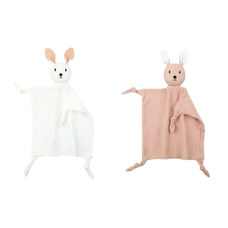 

Baby Blanket Rabbit Appease Towel Cotton Teething Bib Promote Infants Sleep G99C