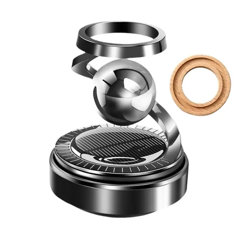 Solar Powered Rotating Car Air Freshener Solar Powered Fresh Scents Aromatherapy Diffuser For Cars Auto Spin Car Air Purifier