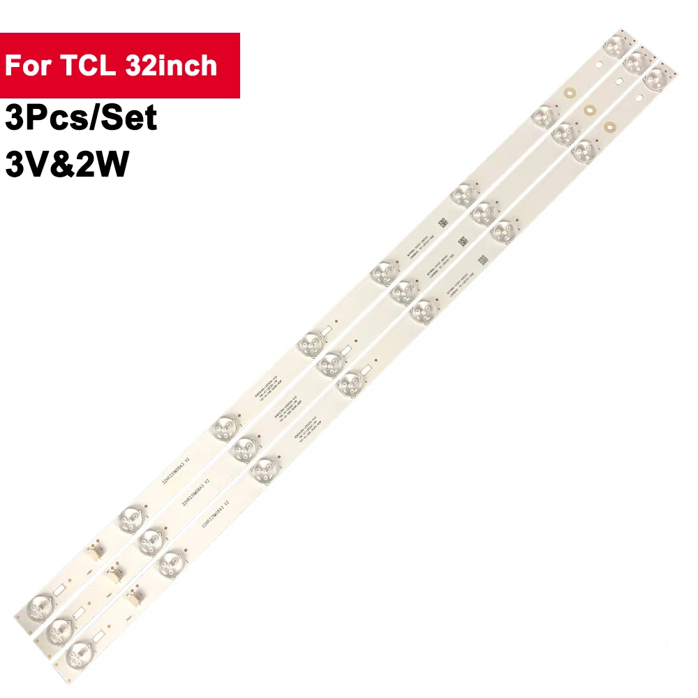 

3 pcs/set 590 mm 8 lamps for TCL 32inch 32HR331M08A3 4C-LB320T-HQ 3Pcs/Set TV Repair Parts LE32D99 L32F1600B B32A380