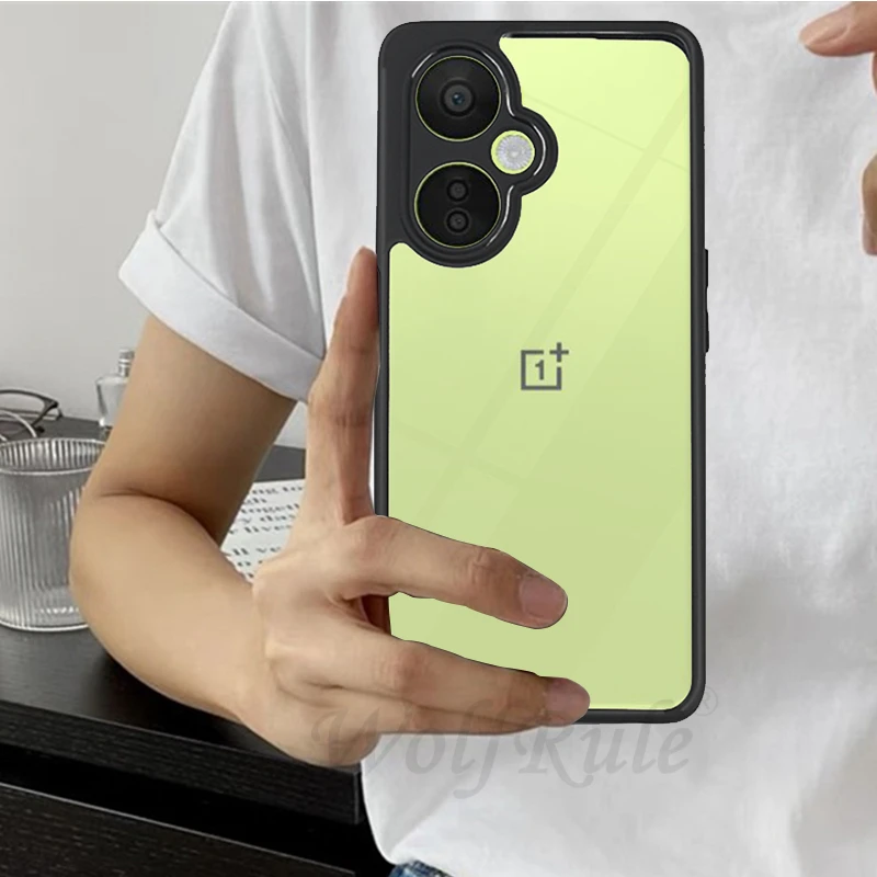 Per Oneplus Nord Ce 3 Lite Cover Oneplus Nord Ce 3 Lite Capas Cornice Nera Trasparente Trasparente Fundas Oneplus Nord Ce 3 Lite