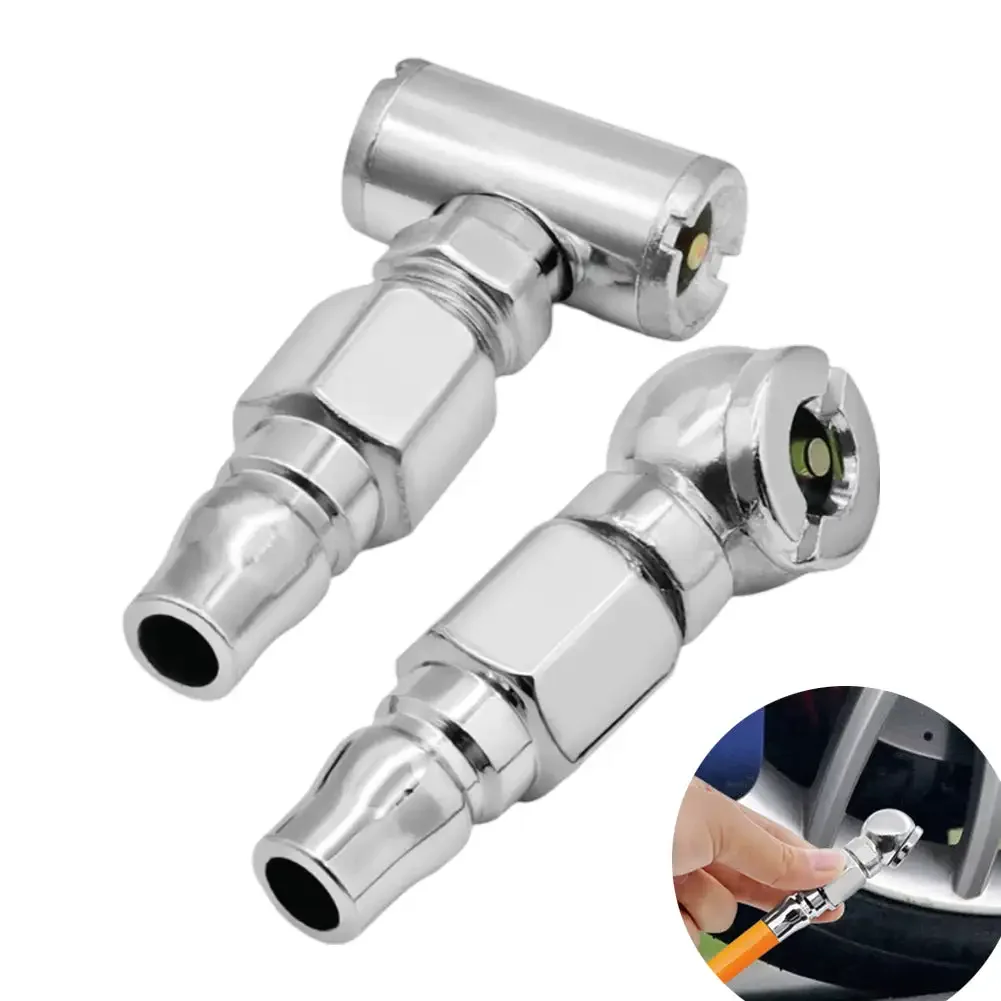 Car Quick Inflat Nozzle Tire Inflator Nozzle Double-head Inflator Tire Pump For Motorcycles Dual Purpose Rod