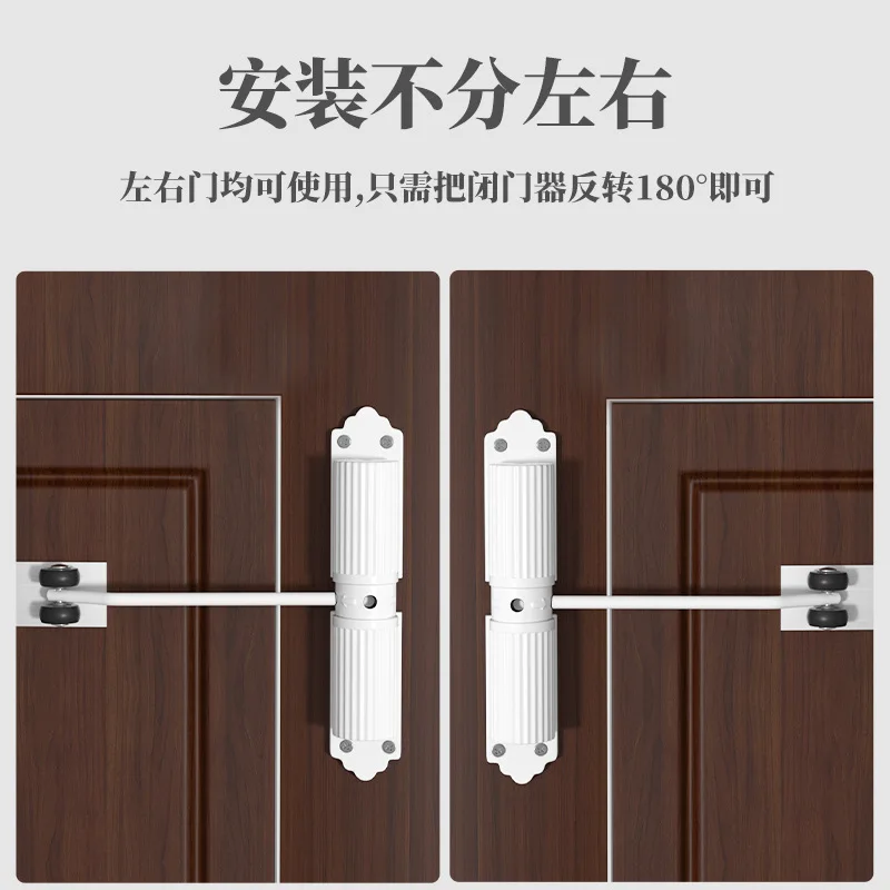 Door Closers Simple Automatic Safety Spring Device Silent Cast 180 Degree Aluminium Sliding Closing Glass Soft Door Household