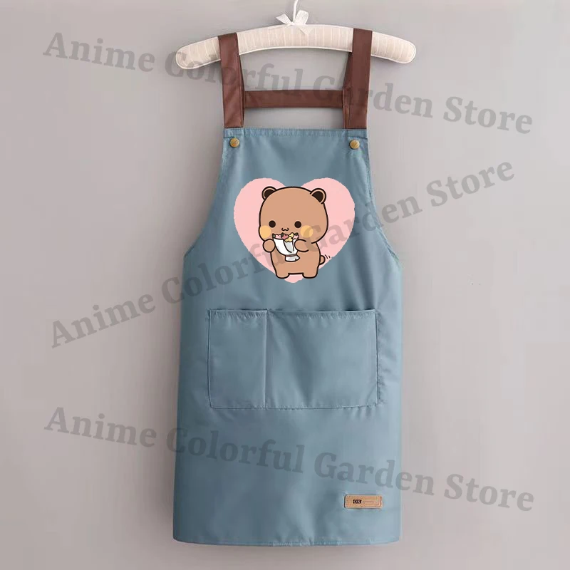 Bubu Dudu Kitchen Waterproof Oil Resistant Apron for Men Women Anime Fashion Aprons Cooking Solid Color Hotel Work Clothes Gifts