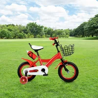 Vélo pour enfants 12 pouces, rouge, léger (15,98 lb), cadre en acier au carbone durable, revêtement en plastique, taille compacte pour un rangement et un transport faciles 6