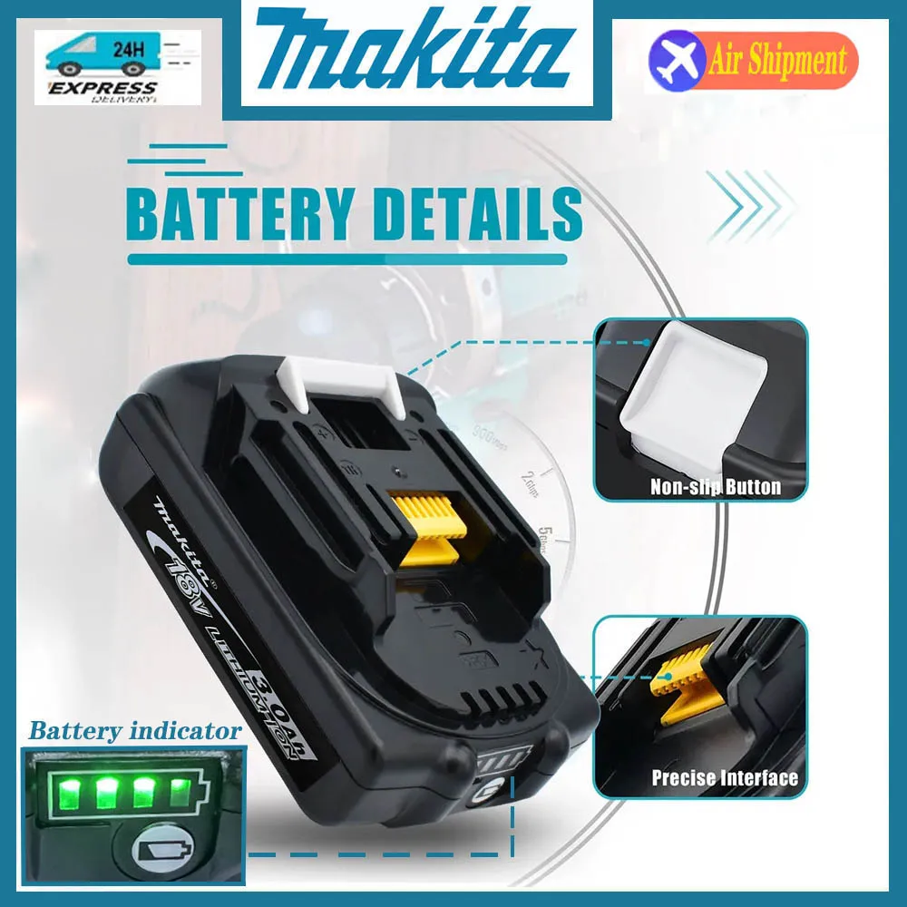 Batteria 18V Makita Bl1860 Bl1850B Bl1850 Bl1840 Bl1830 Cacciavite Batteria 18V Batterie Di Ricambio Per Utensili Elettrici.