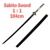104cm  PU Demon Slayer Sword Weapon  Cosplay Sabito Sword Katana Ninja Knife Espada Prop Toy For Teen 1