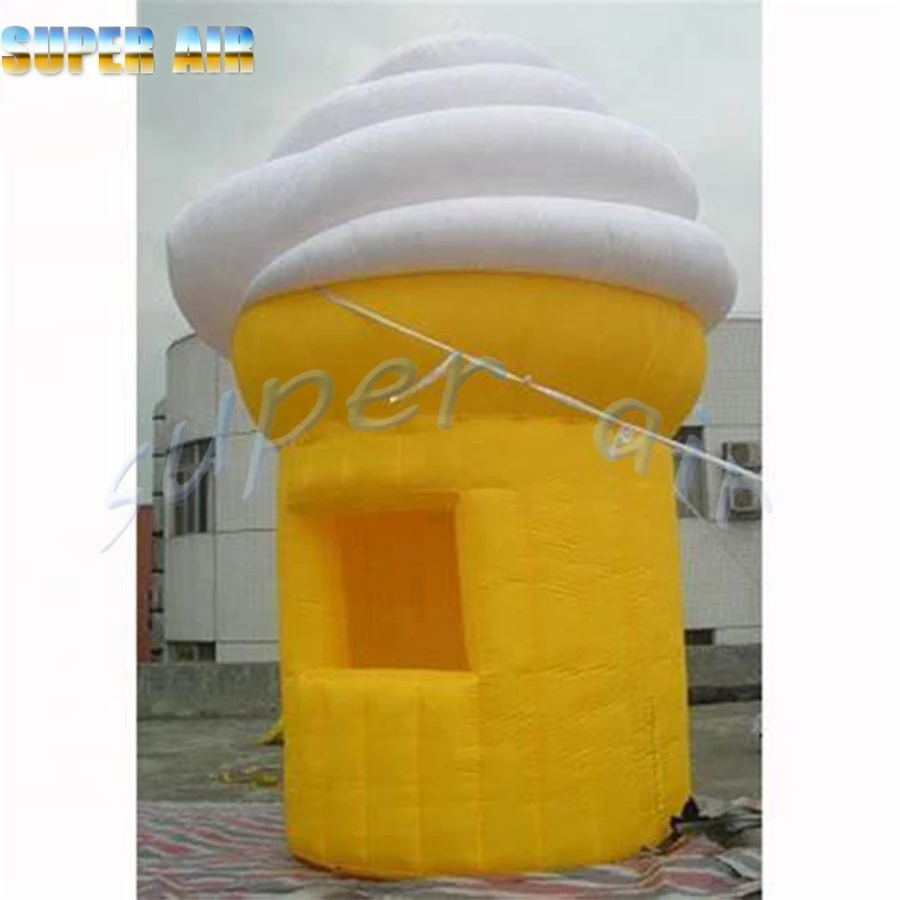 Customazied design ice cream model inflatable booth stall with blower for rental