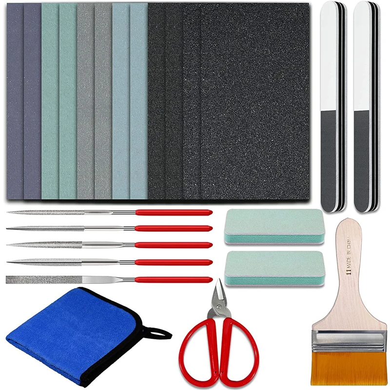 Resin Polishing Kit 24 PCS Resin Supplies Casting Tools Set with