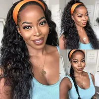 Perruque de cheveux humains brésiliens de densité 200 avec bandeau, vague profonde de 30 à 40 pouces, prête à porter pour un style instantané 3