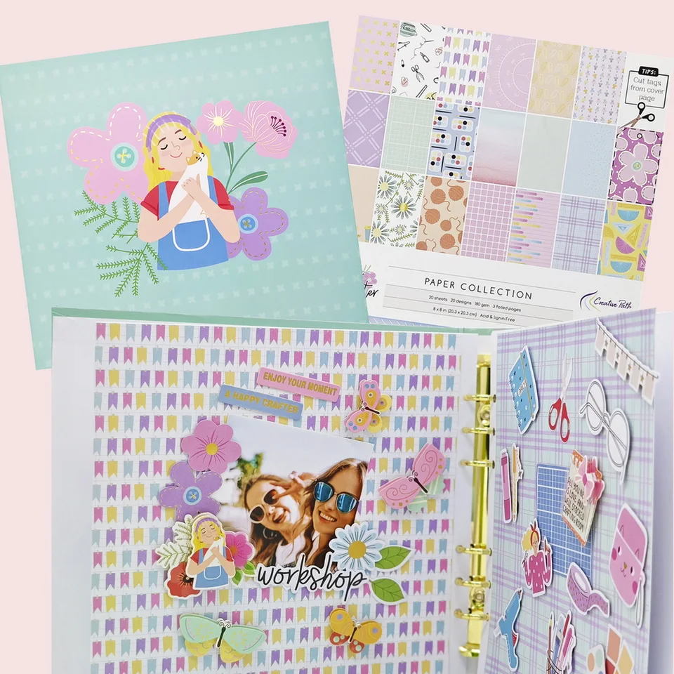 スクラップブッキングキット用のクリエイティブなパス値パック、紙工芸