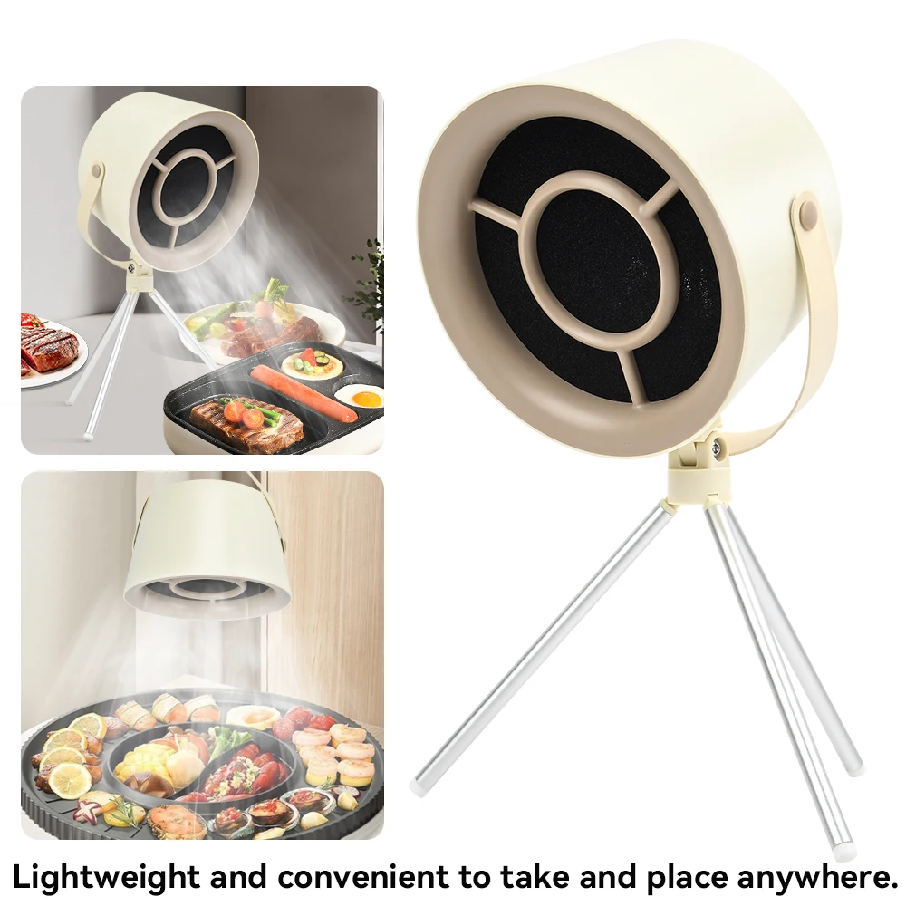 Portable Exhaust Fan Small Kitchen Hood Extractor Barbecue USB Supply Desktop Range Hoods Mini Suction Cooker Hood