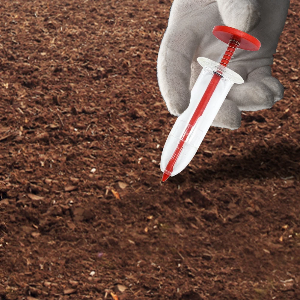 Mini Sowing Seed Dispenser Plastic Gardening Seeding Dispenser Portable Multifunctional Red Practical Manual Seeding Tools