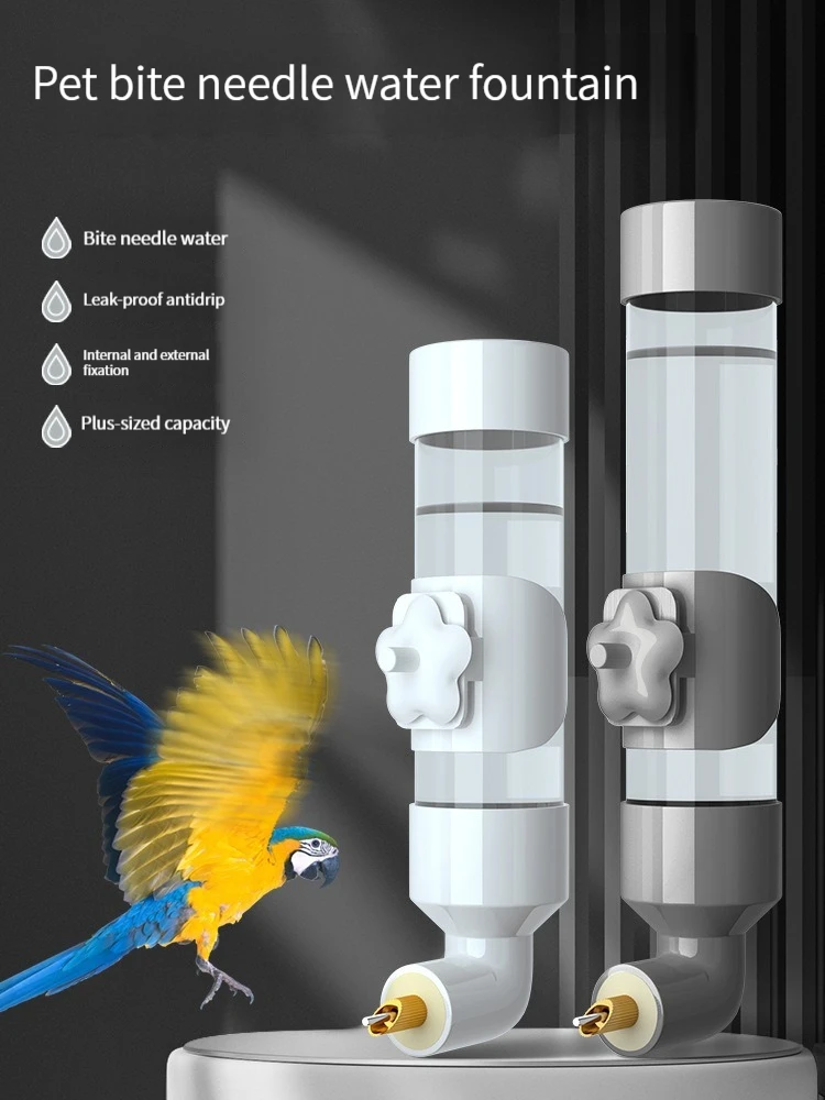 

Bird Water Dispenser for Cage Automatic Bird Waterer Feeder, Parakeet Cage and Bird Cage Accessories, Bottle Drinker Container