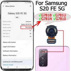 Rear Camera Module Flex for Samsung Galaxy S20 FE - Mobile Phone Spare Part (G781B U N Ultrawide)