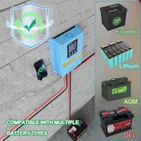 Contrôleur de Charge solaire 150A Max 7200W 120A 100A 60A, ventilateur de refroidissement intelligent MPPT, double USB automatique 12V/24V/36V/48V, écran LCD 7 Modes 5