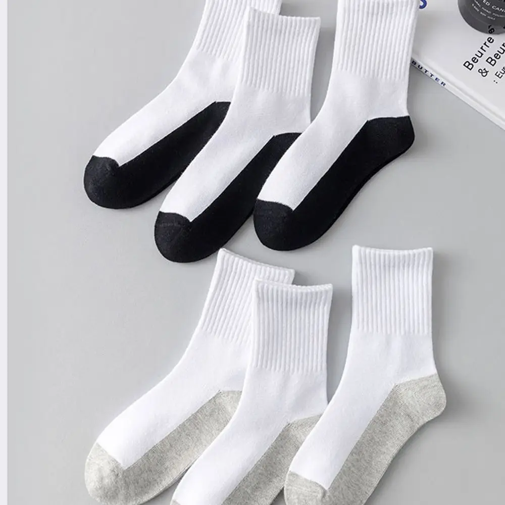 Calzini Sportivi Bambini 6-12 Anni – 6 Paia Cotone Morbido Per Scuola E Sport (Bianco/Nero)