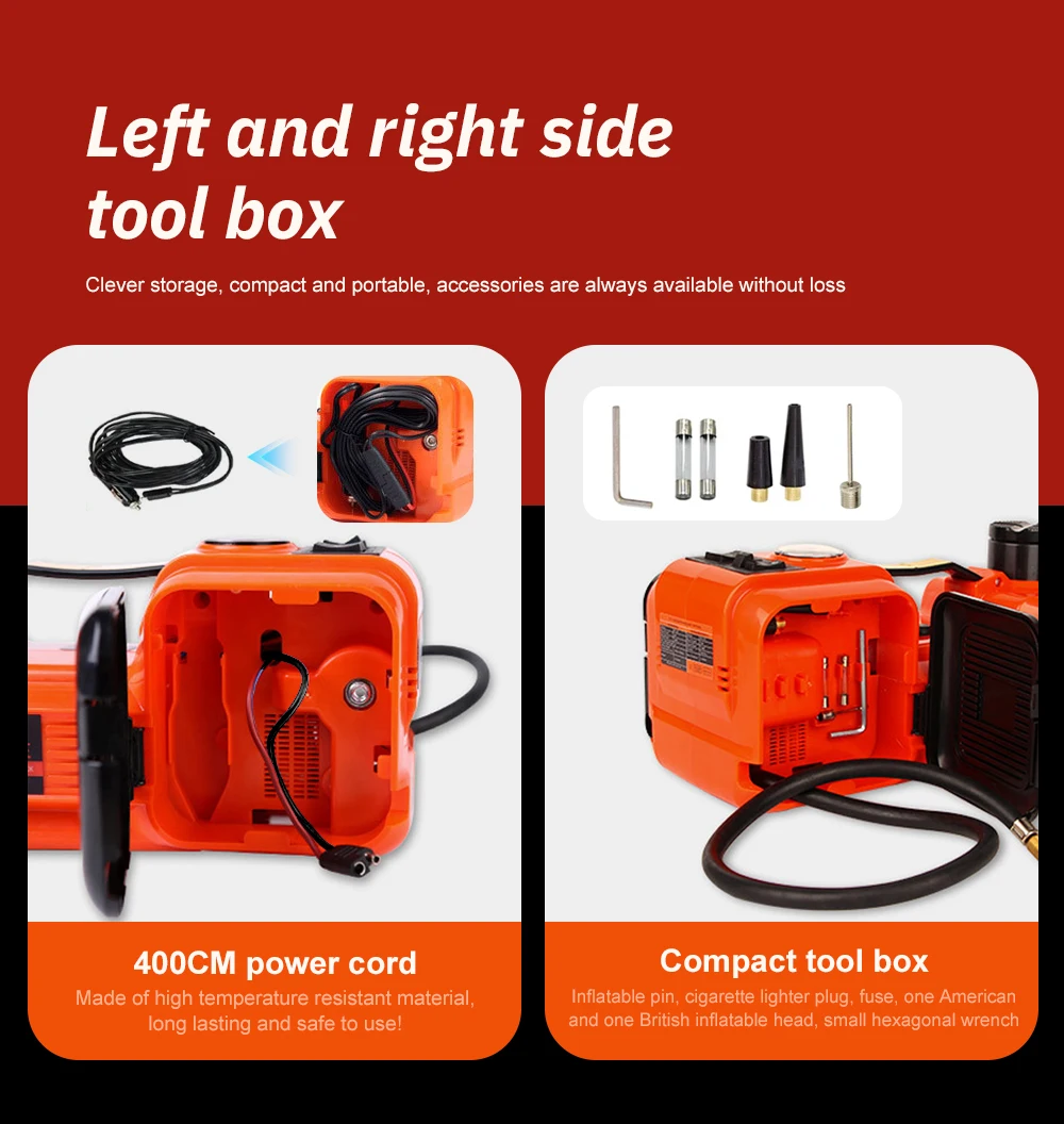 Electric Hydraulic Jack 12V 3-in-1 Jack SUV Off-Road Car Lifting Jack Tire Chang
