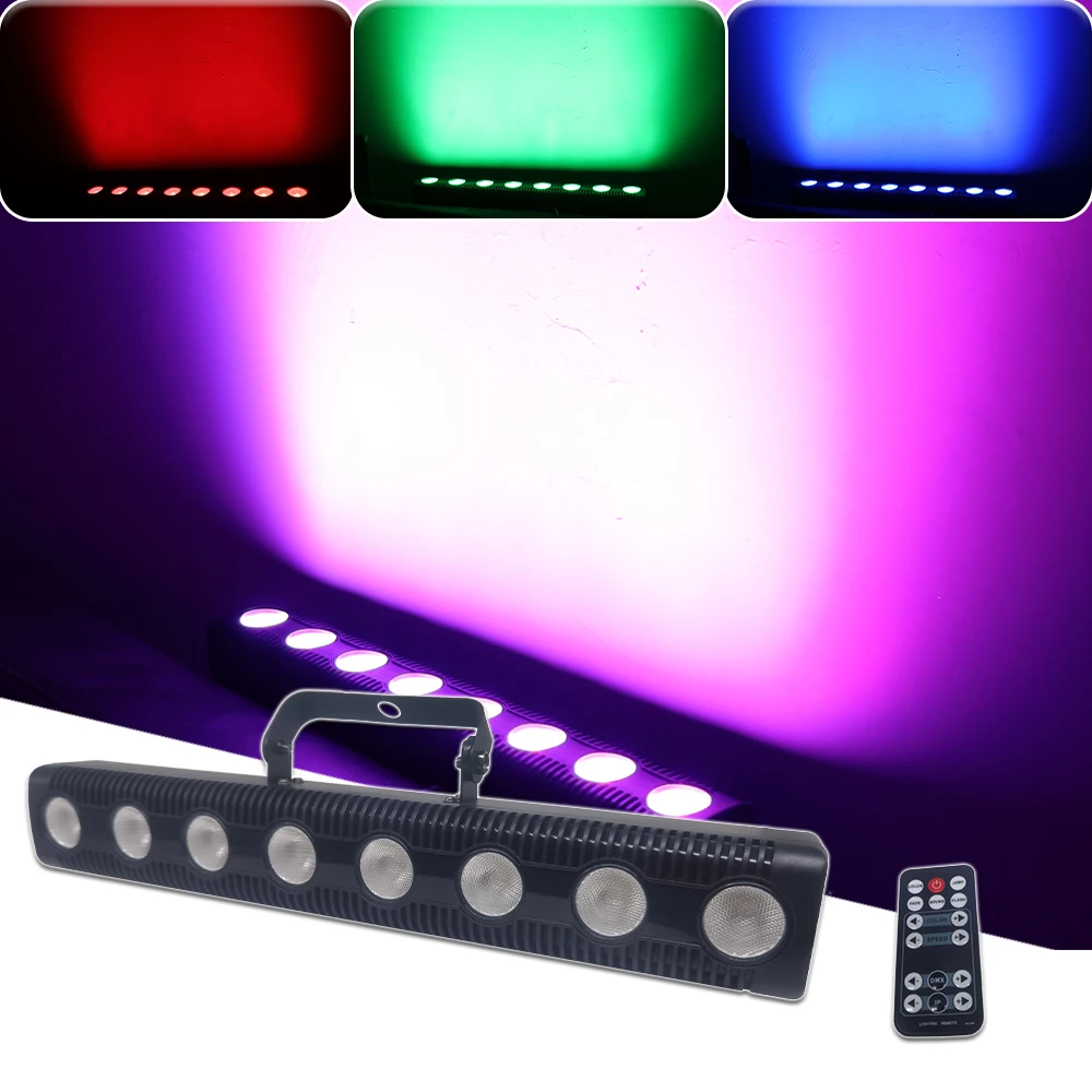 Yuer 8 X12W Rgbw Led Dyeing Wall Washer Light Dmx512 7Ch Per Dj Disco Stage Wedding Dance Floor Music Party Effect Light Indoor
