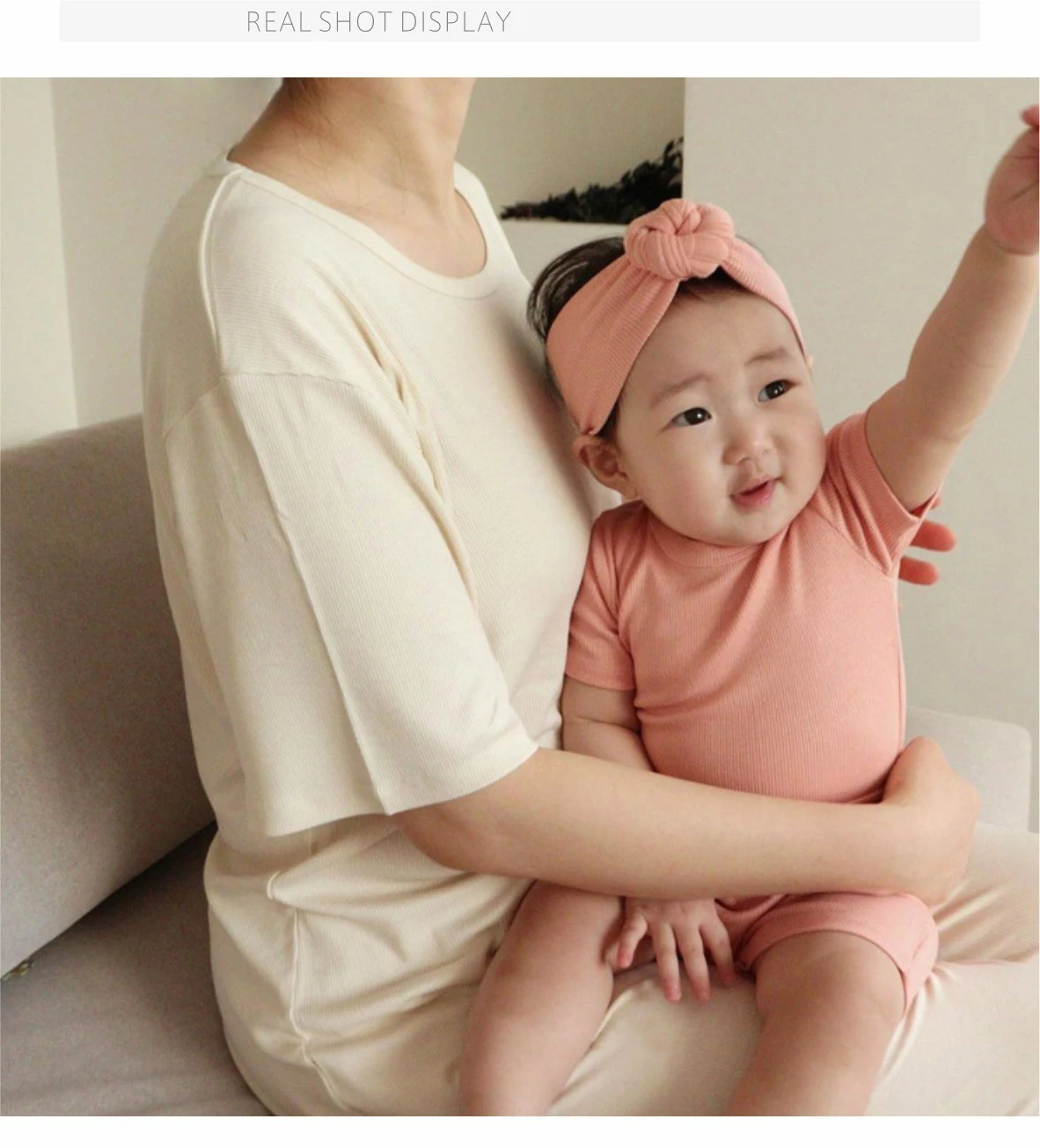 Description Picture 4 of itemIrcomll Toddler Short Pajamas Set T Shirt 12M-6 Years Baby Boys Girls Kids Modal Snug fit Ribbed Sleepwear pjs for Daily Life