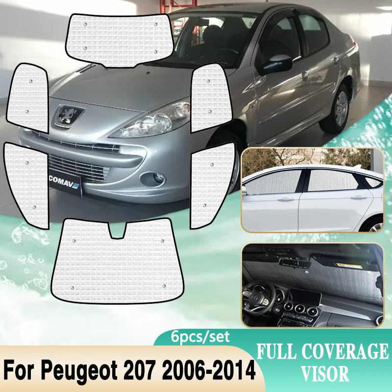Parasol de protección solar para parabrisas de Coche, accesorio para Peugeot  207, 2006 ~ 2014, Sedan, 2011, 2012 - AliExpress