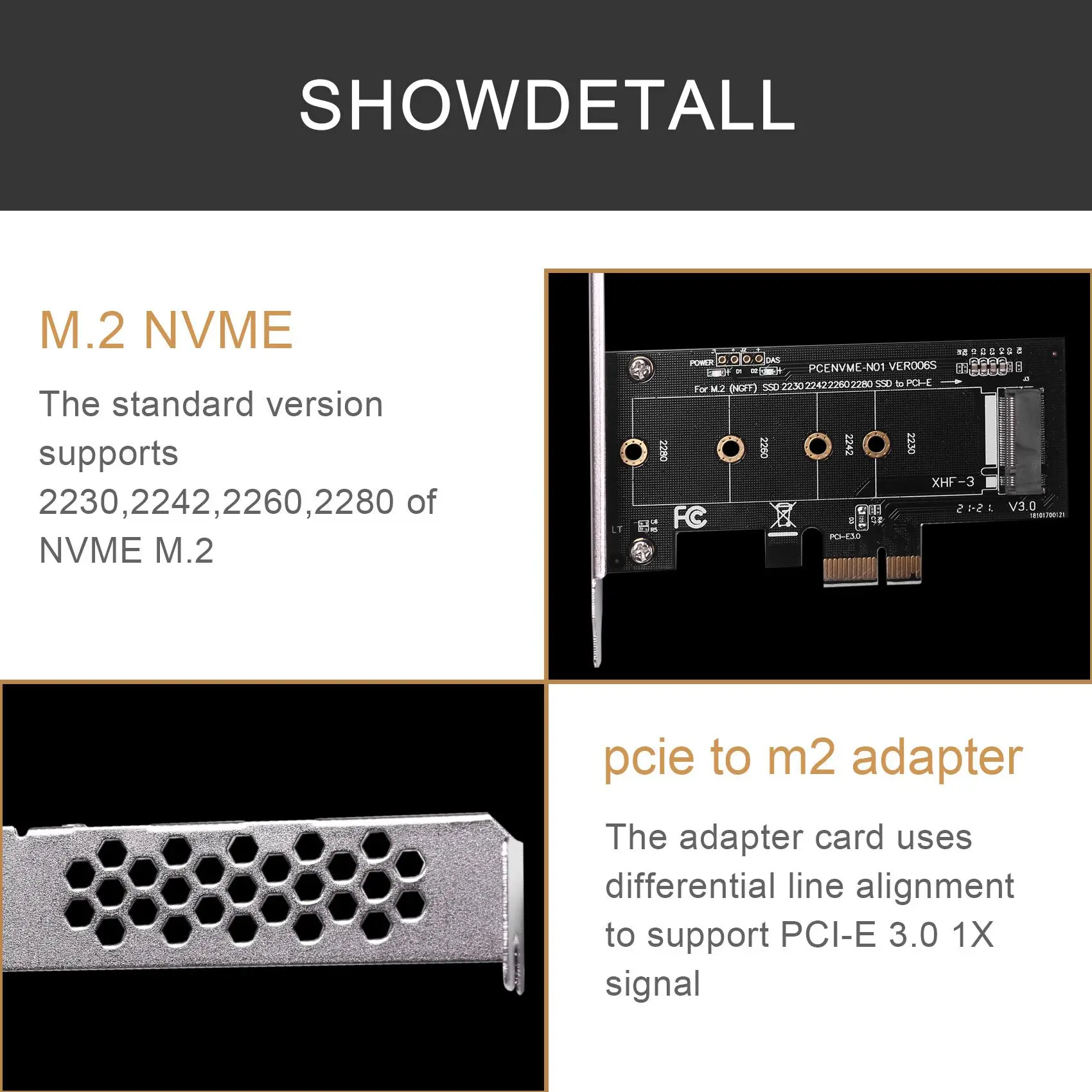 카드에 PCIE-M2 어댑터, PCI 익스프레스 3.0 X1 라이저 어댑터 추가
