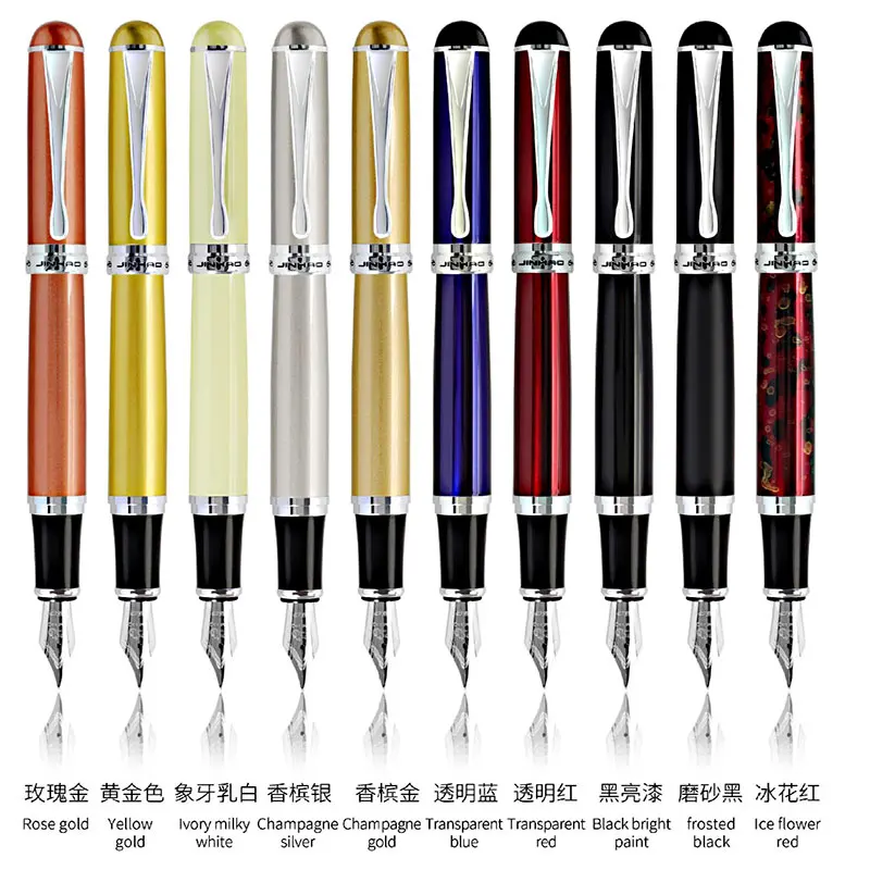 

Noble JINHAO X750 Fountain Pen All Ttotal 15 Colors With Gift Thick Metal Ink Pen 0.5mm Clench Artists1.00mm