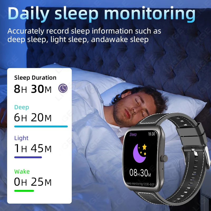 LIGE 2025 Dynamic Island Smart Watch 1.83" HD Voice Calling Men Sports Fitness Heart Rate Smartwatch Women Custom Dial Watches