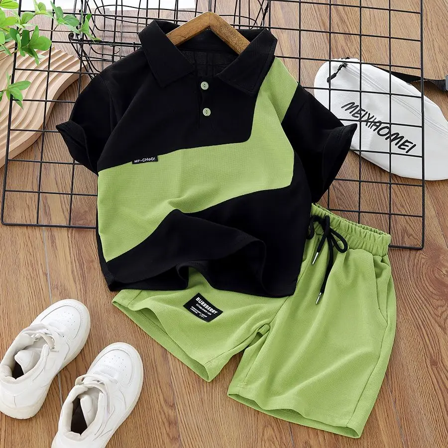 

Baby Girls Clothing Sets Summer Children T Shirt Shorts 2 Pieces Suit Stripe Kids Casual Sportswear Infant Clothes 4-14 Years
