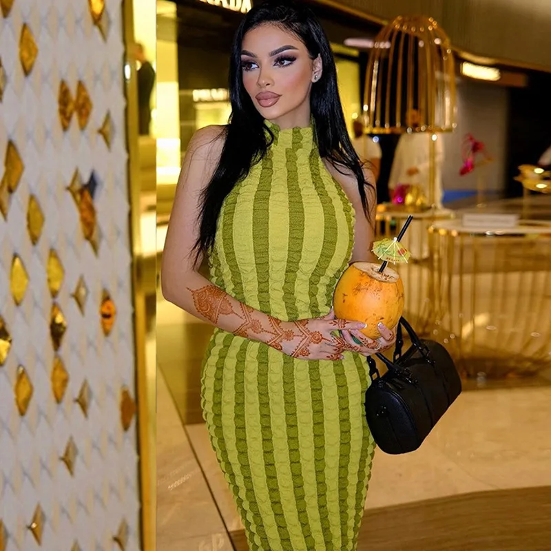 

Formal Occasion Long Dresses Backless Solid Sleeveless Clothes For Women Casual Elegante Party Evening Dresses Autumn Vestidos