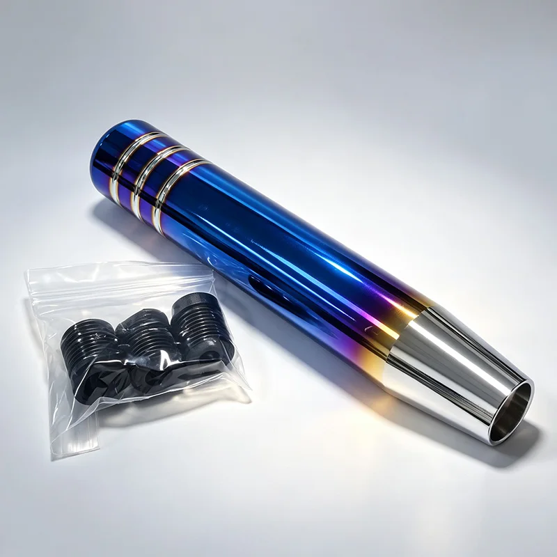 Burnt Blue Gradient Aluminum Car Gear Shift Knob Manual Transmission Shifter Lever Knob Universal Car Interior Modification Acce