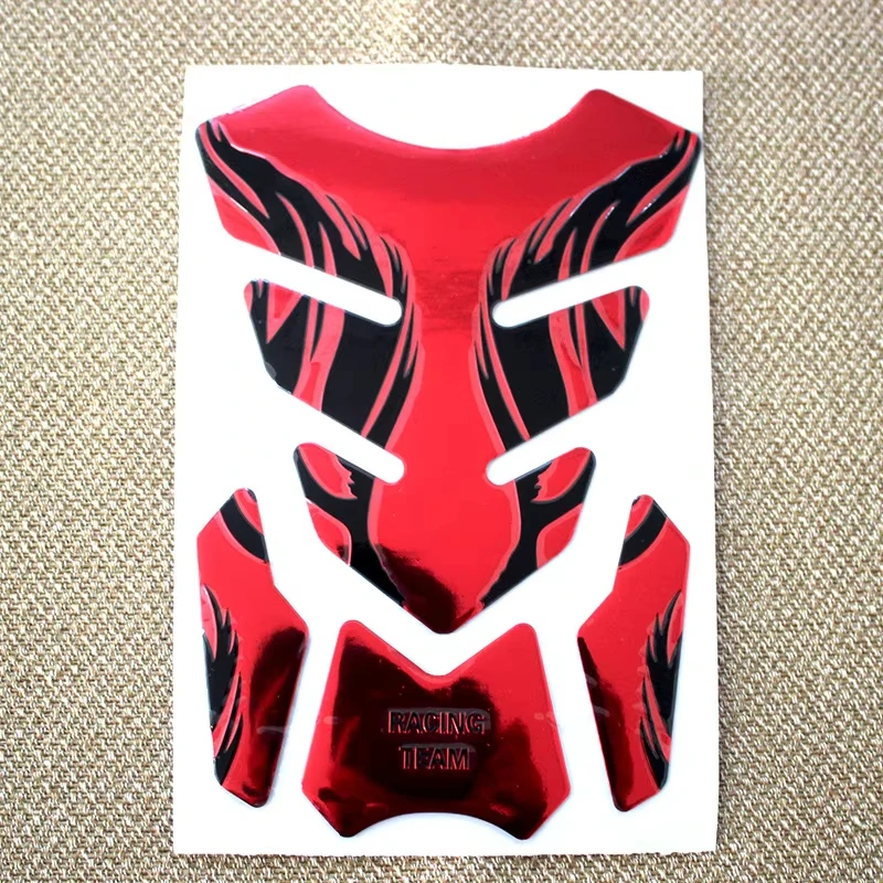 Universal Motorcycle Tankpad Sticker Fishbone 3D Oil Gas Protector Cover Decoration Moto Accessories