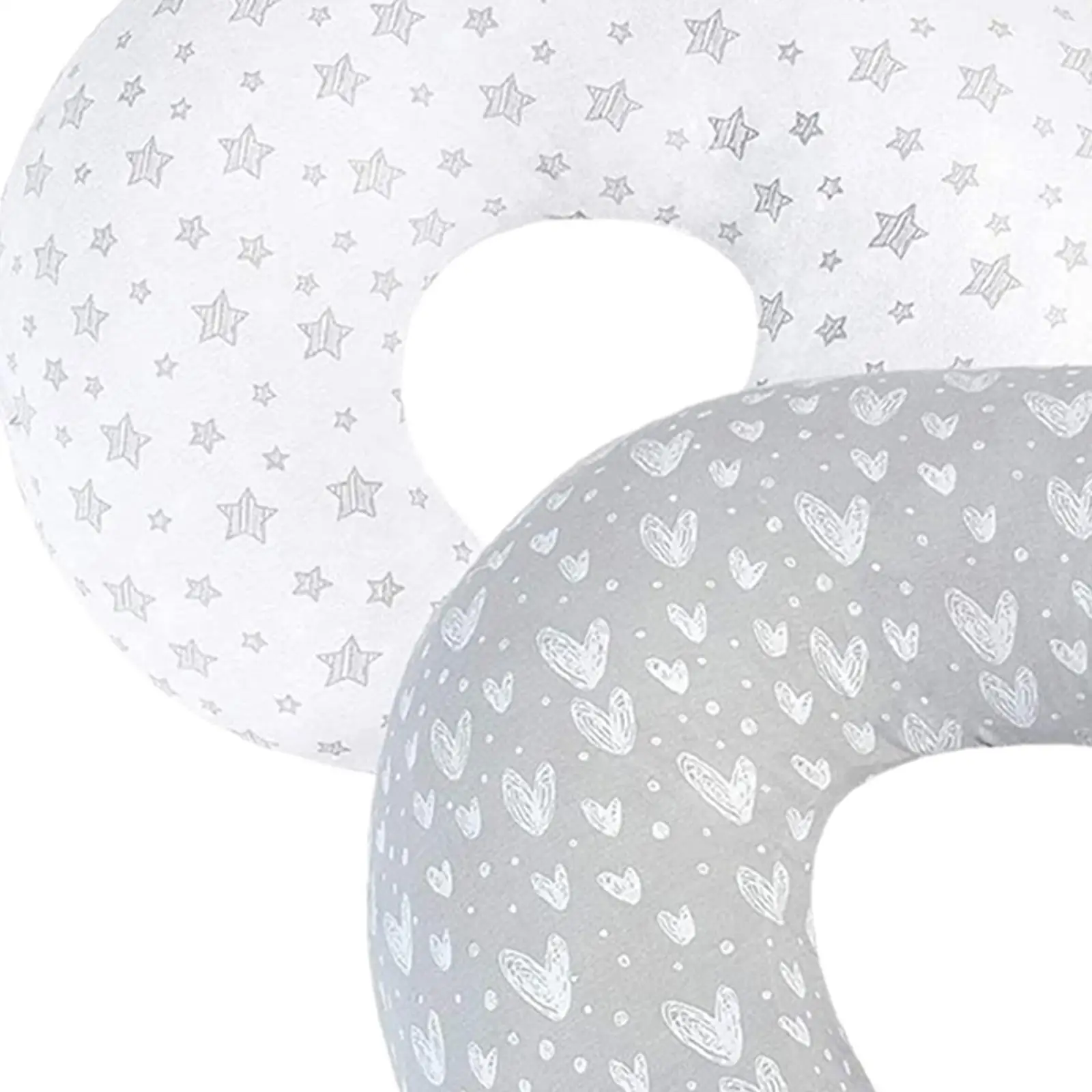 2x Baby Feeding Pillow Cover Comfortable Washable Spare Feeding Cushion Cover for Breastfeeding Nursing Gift Baby Shower Infant