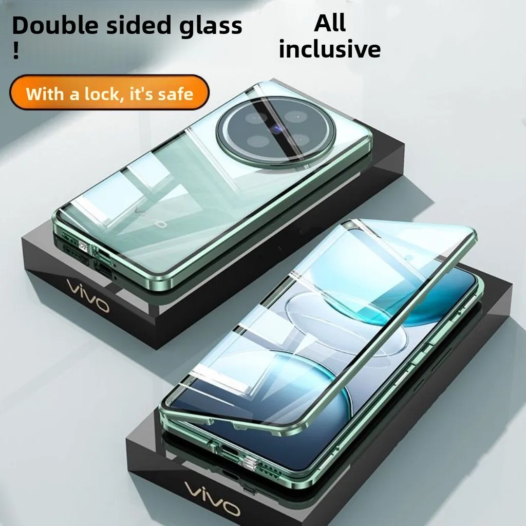 Elegant 360° HD Full Coverage Glass Skin-Friendly Anti-Drop Case Cover