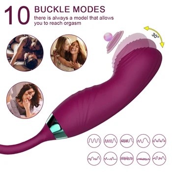 Powerful Rose Vibrator Female Toy Sucker Clitoris Mimic Finger Wiggling Dildo G-Spot Massager Adults Goods Sex Toys for Women 3