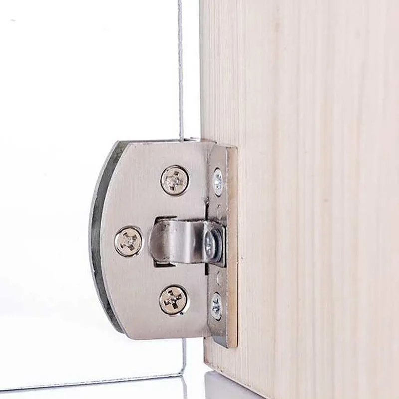 Stainless Steel Door Hinge Clamps Wine Cabinet Bread Cabinet Cupboard Gate Clip for 5-9mm