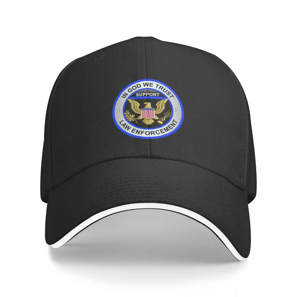 

In God We Trust Support Our Police Department Baseball Cap Solid Cotton Adjustable Baseball Hat Casquette