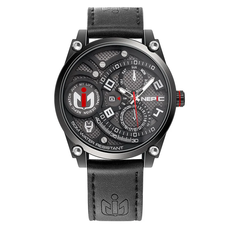 

Quartz Watches For Men's Leather Strap Calendar Waterproof Fashion Business Leisure Sports Versatile Men's Quartz Watches