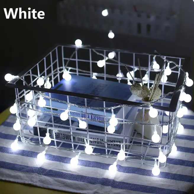 thumbnail image 1 of Guirnalda de luces LED con forma de bola alimentada por USB y batería, cadena de luces para exteriores, lámpara para el hogar, habitación, Navidad, vacaciones, bodas, fiestas, decoración, 1 of 5