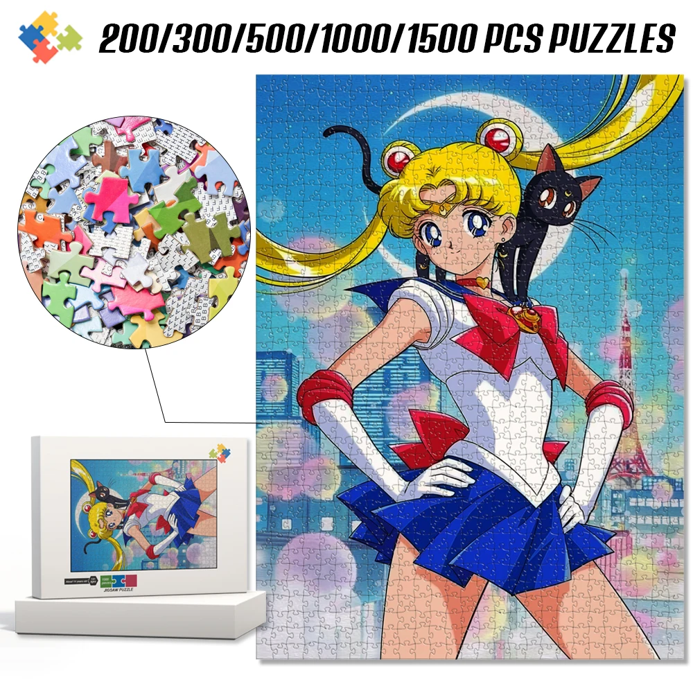 Diy Jigsaw Puzzle Sailor Moon Anime Multi-Size 108/200/300/500